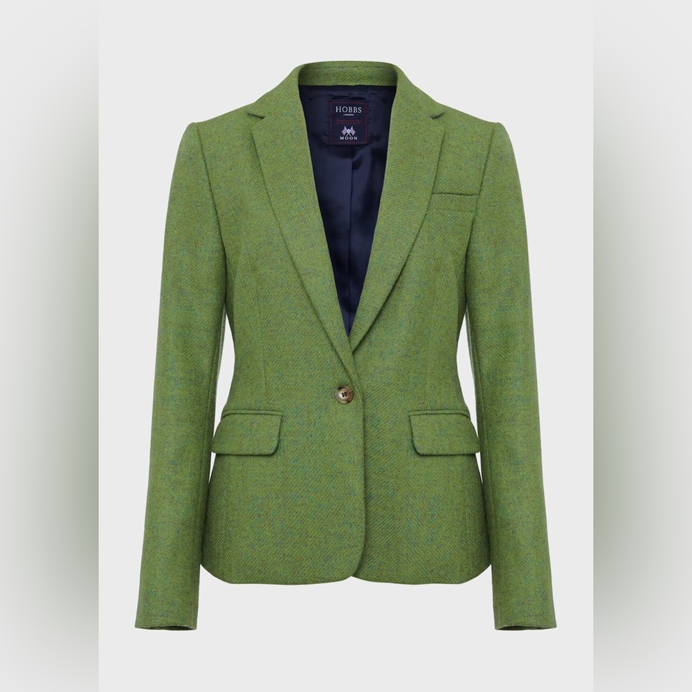 Hobbs Blake Wool Jacket, Green, US Size 16